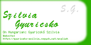 szilvia gyuricsko business card